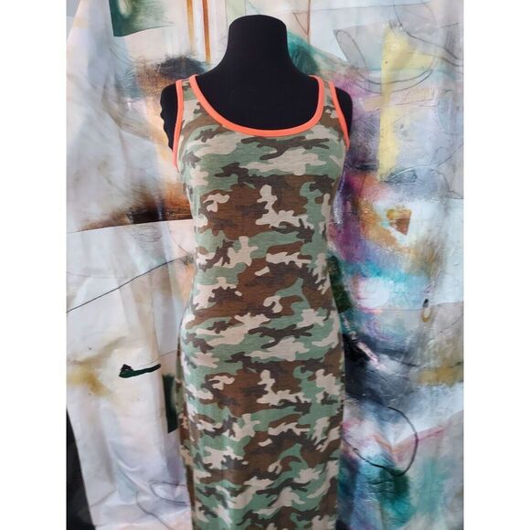 Bobbie Brook Camouflage Maxi Dress small - Picture 1 of 5